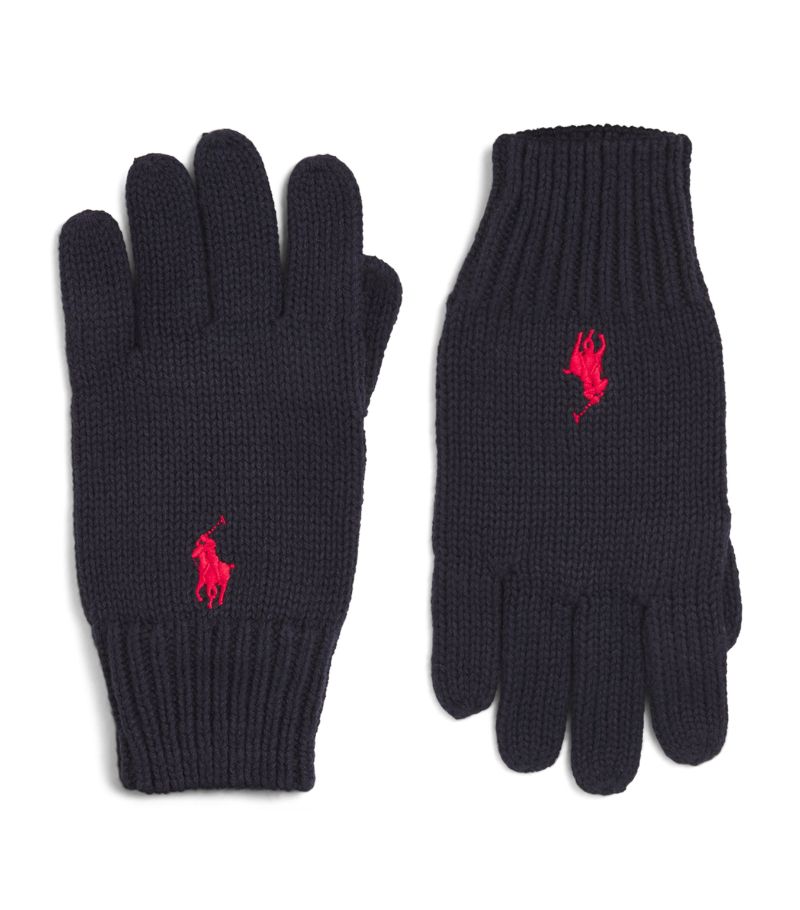 Ralph Lauren Kids Ralph Lauren Kids Cotton Polo Pony Gloves (7-14 Years)