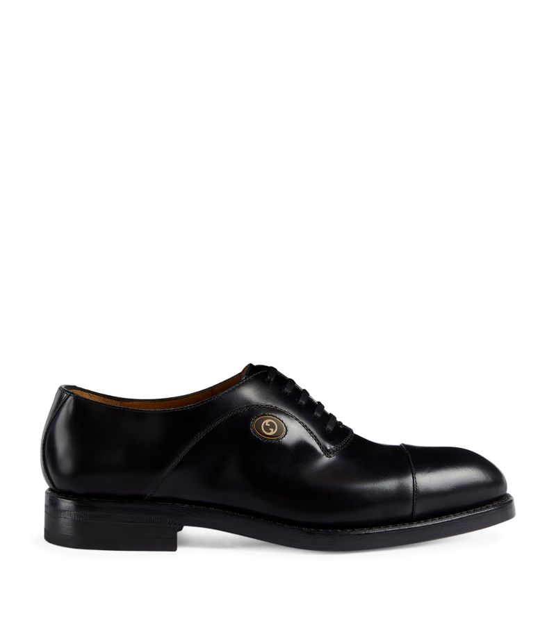 Gucci Gucci Leather Interlocking G Oxford Shoes