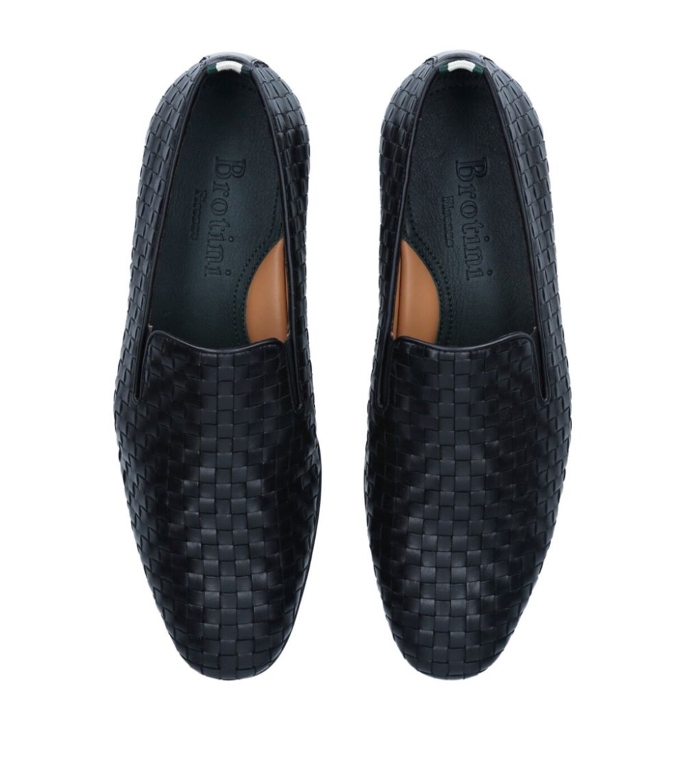 Brotini Brotini Intrecciato Leather Loafers