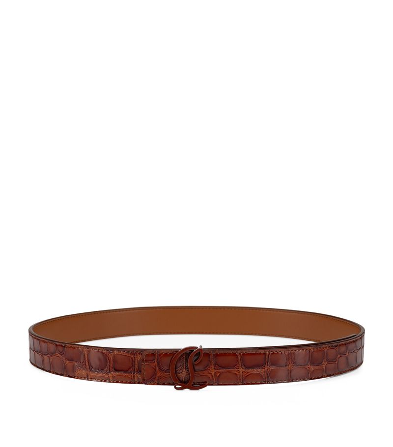 Christian Louboutin Christian Louboutin Cl Logo Leather Belt