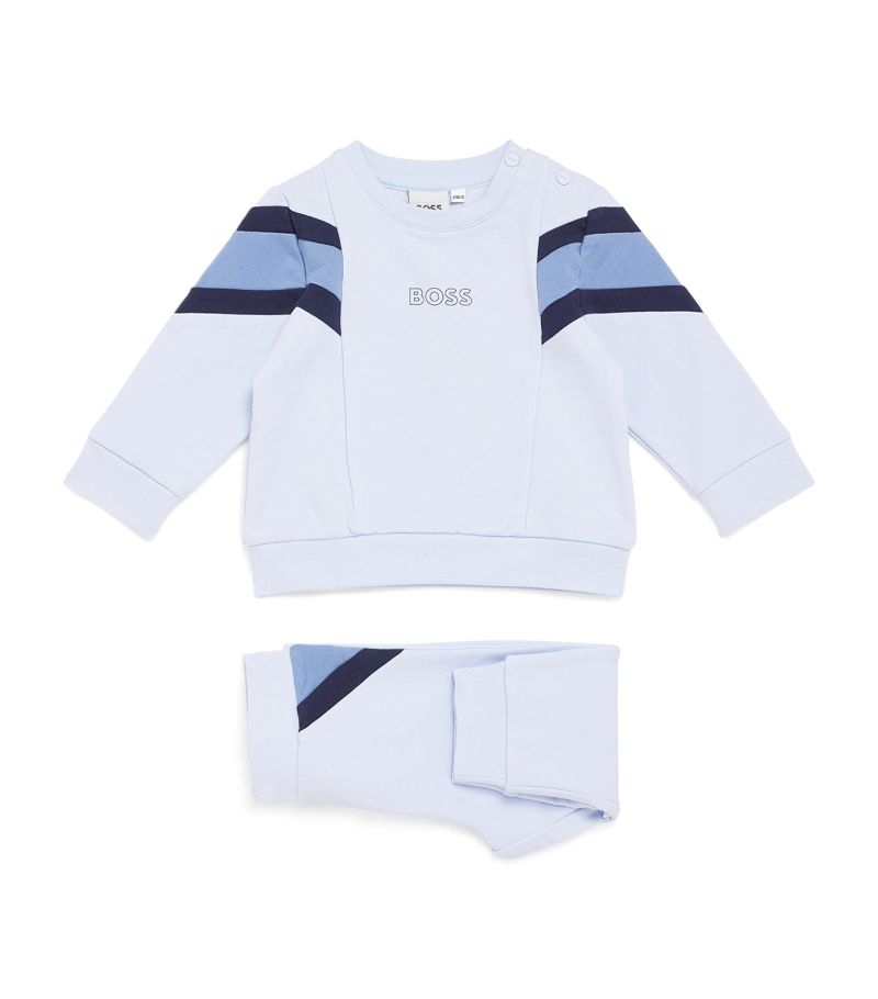 Boss Kidswear Boss Kidswear Logo Sweatshirt And Sweatpants Set (1-18 Months)