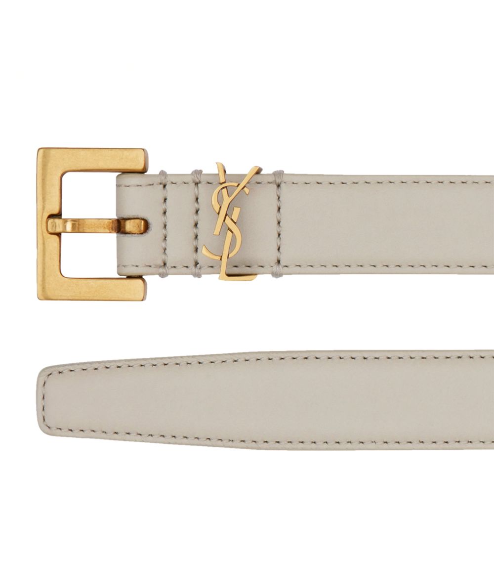 Saint Laurent Saint Laurent Leather Monogram Belt