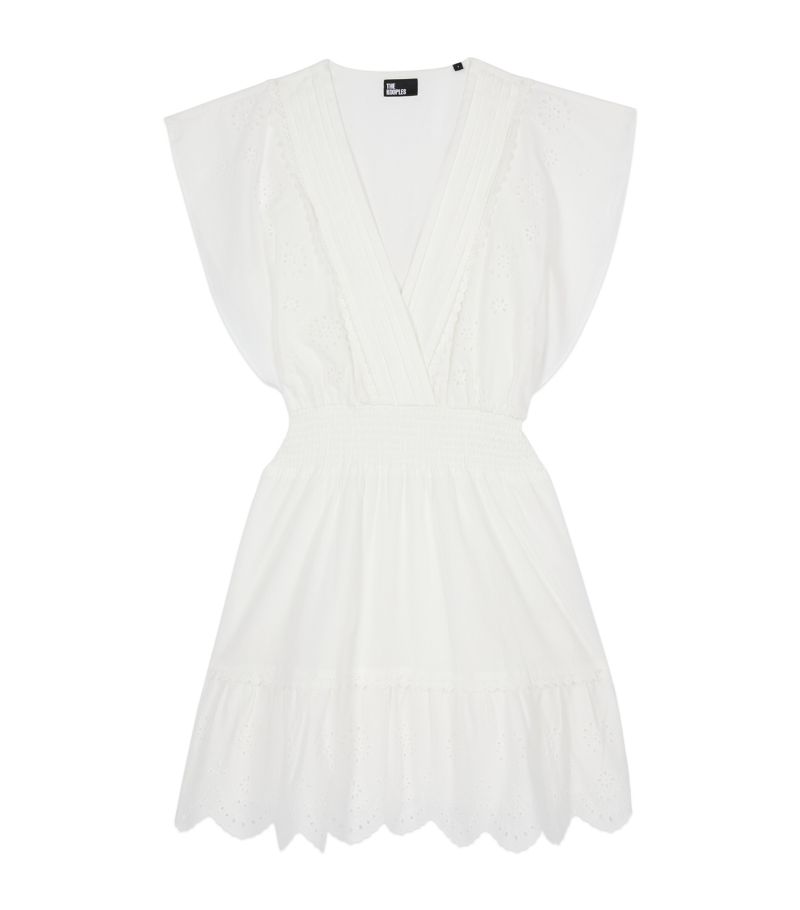 The Kooples The Kooples Smocked Broderie Anglaise Mini Dress