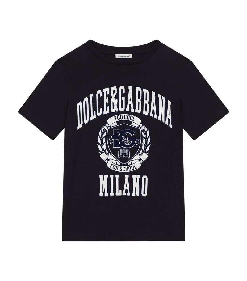 Dolce & Gabbana Dolce & Gabbana Kids Cotton Logo T-Shirt (8-12 Years)