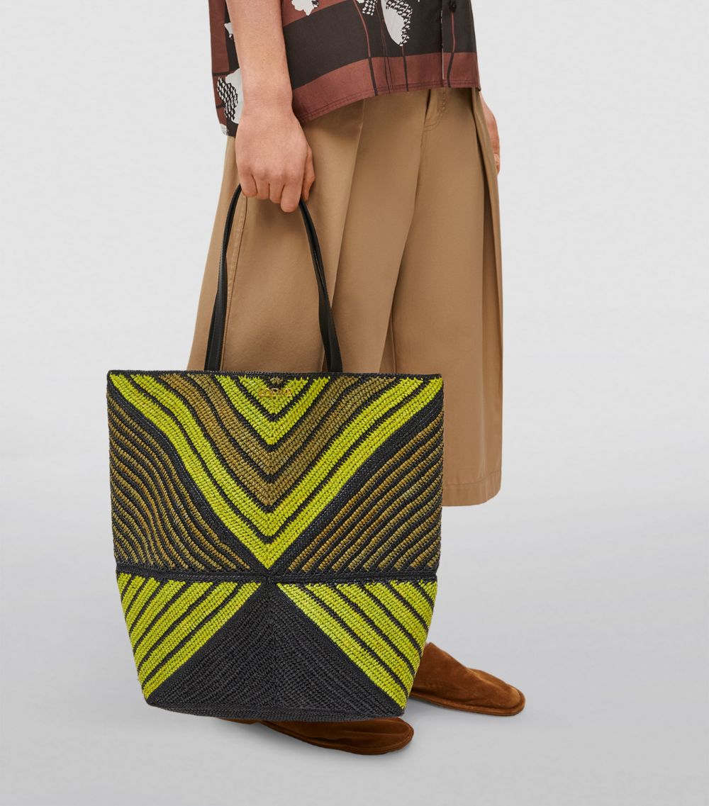 Loewe Loewe X Paula'S Ibiza Extra Large Raffia Puzzle Fold Tote Bag