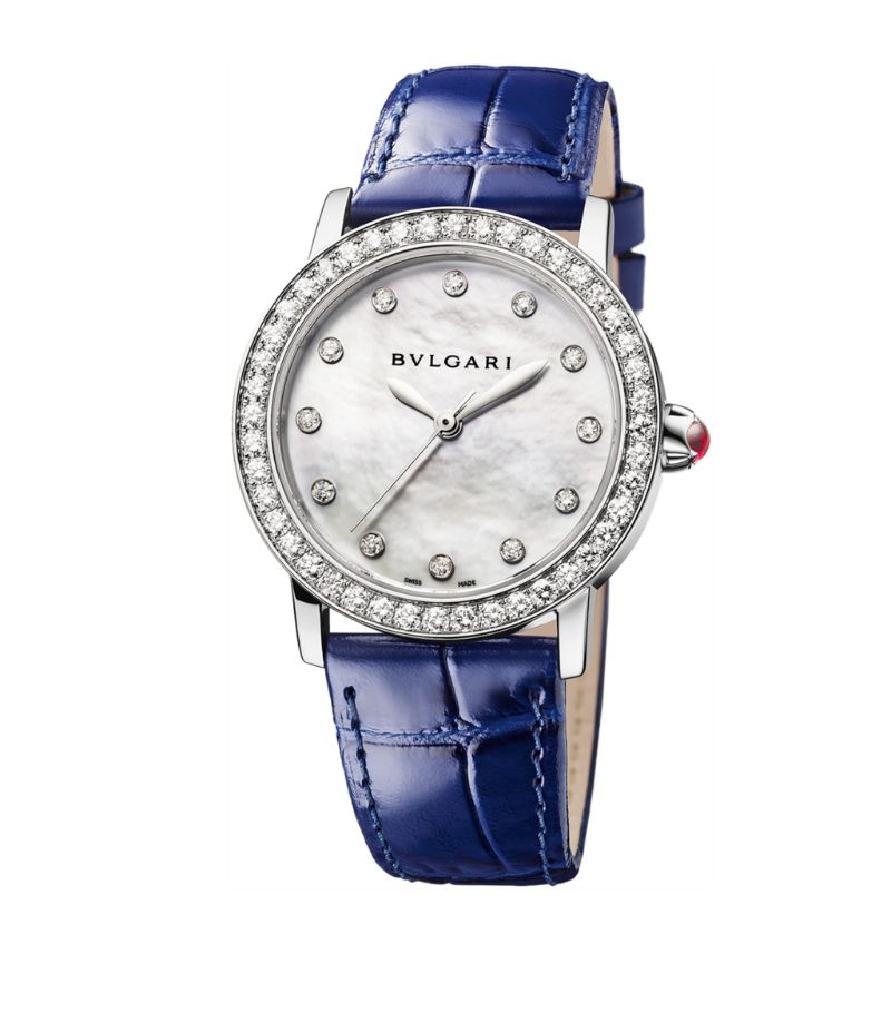 Bvlgari Bvlgari Mother-Of-Pearl And Diamond Watch 33Mm
