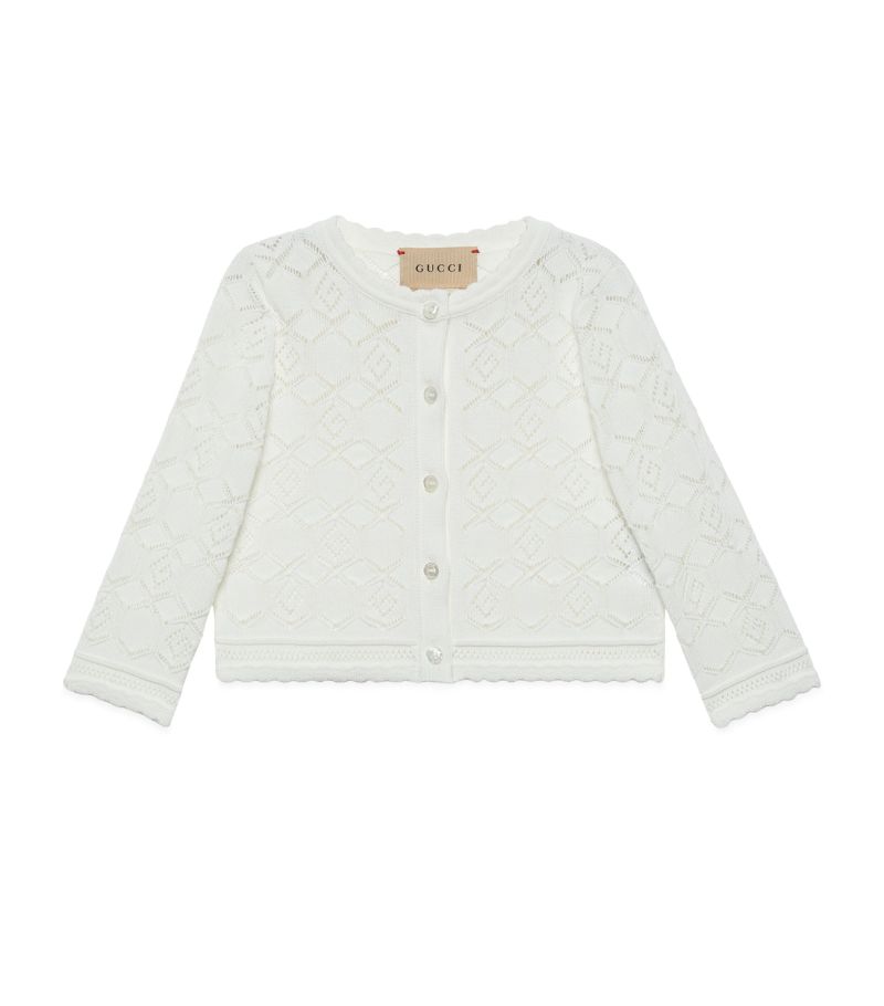 Gucci Gucci Kids Cotton Geometric G Cardigan (3-36 Months)