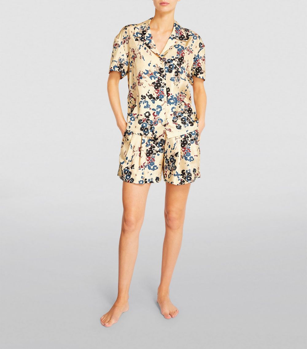 Asceno Asceno Silk Floral Zurich Pyjama Shorts