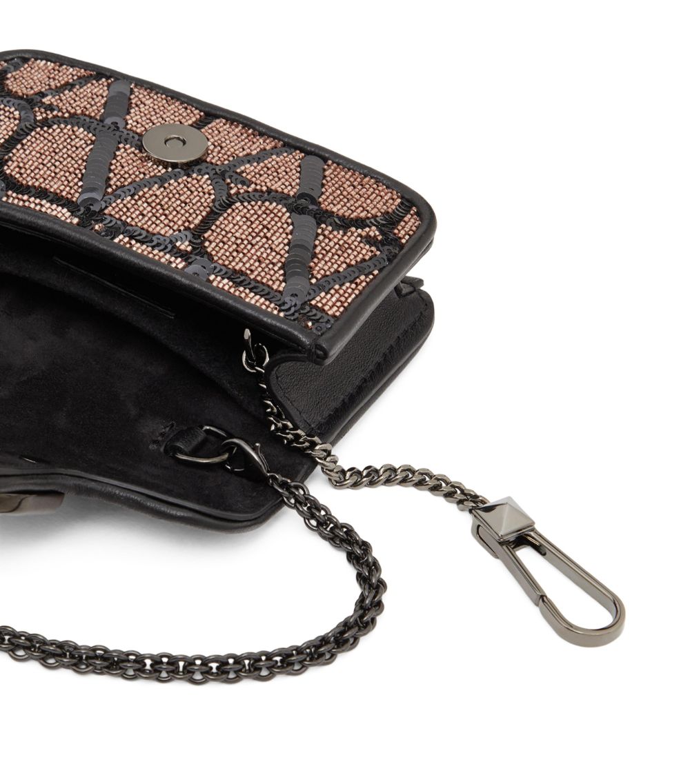 VALENTINO GARAVANI Valentino Garavani Mini Silk Beaded Loco Cross-Body Bag