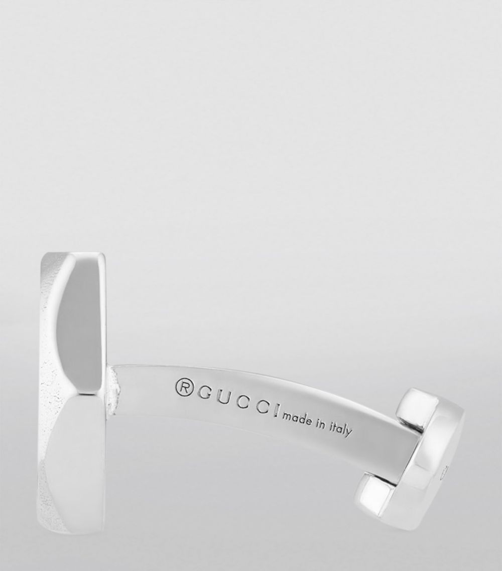 Gucci Gucci Sterling Silver Trademark Cufflinks