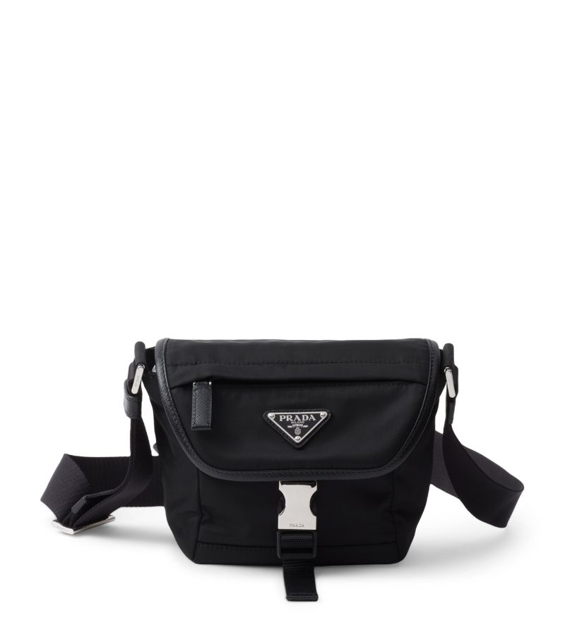 Prada Prada Re-Nylon And Saffiano Leather Shoulder Bag