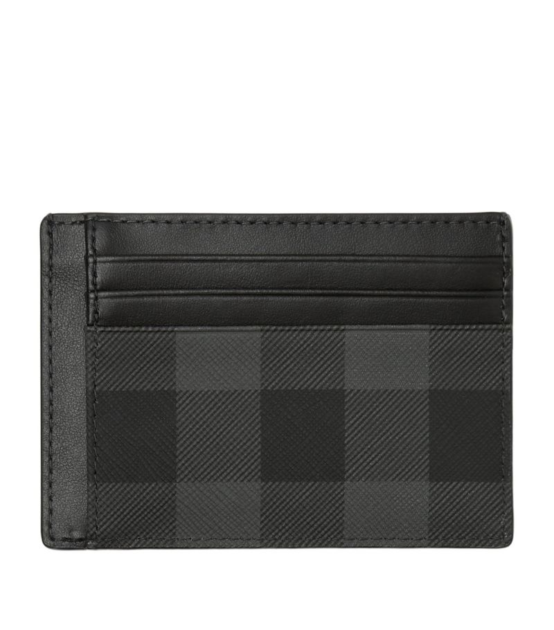 Burberry Burberry Check Leather-Trimmed Money Clip Card Holder