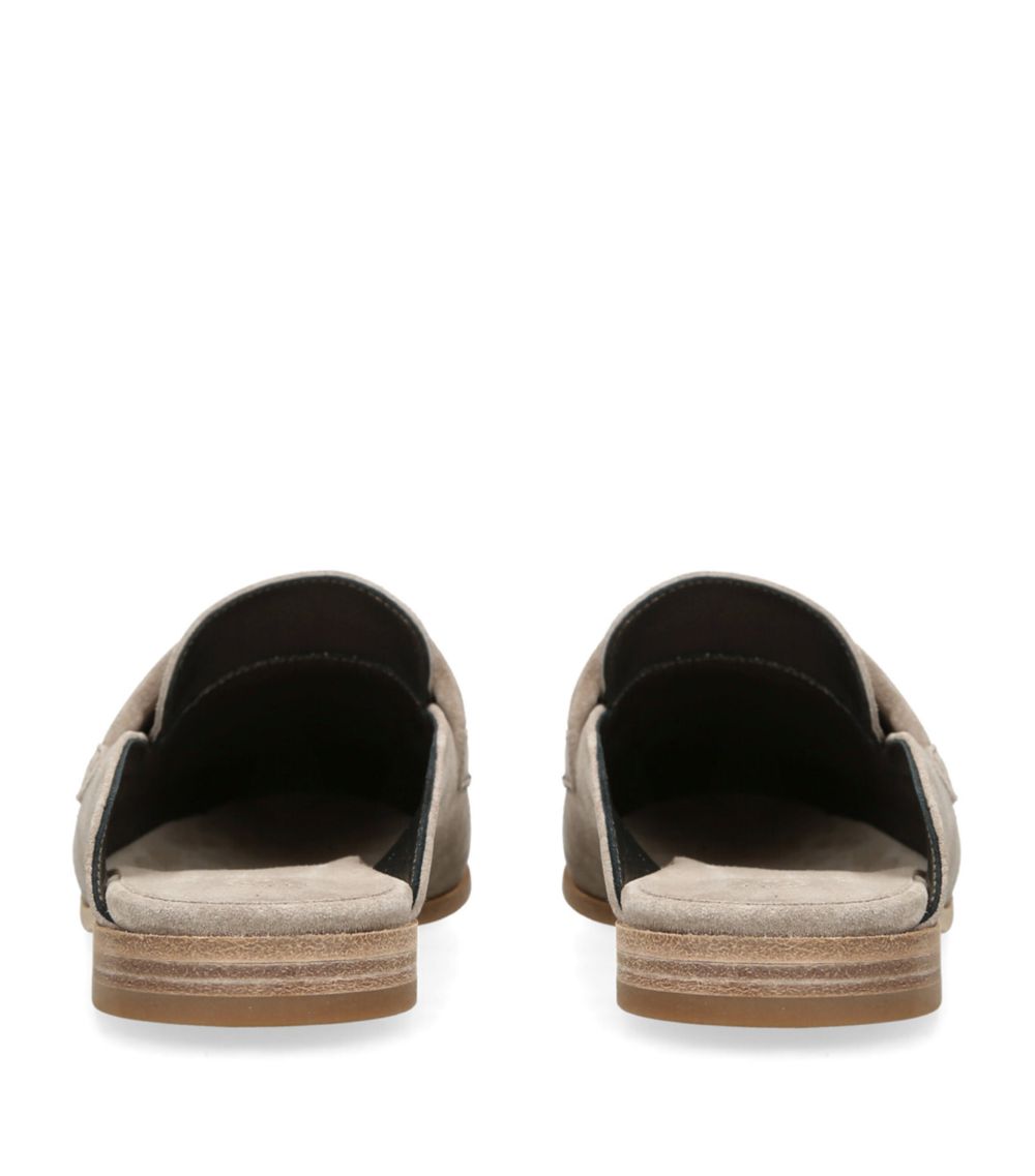 Brunello Cucinelli Brunello Cucinelli Suede Monili Mules