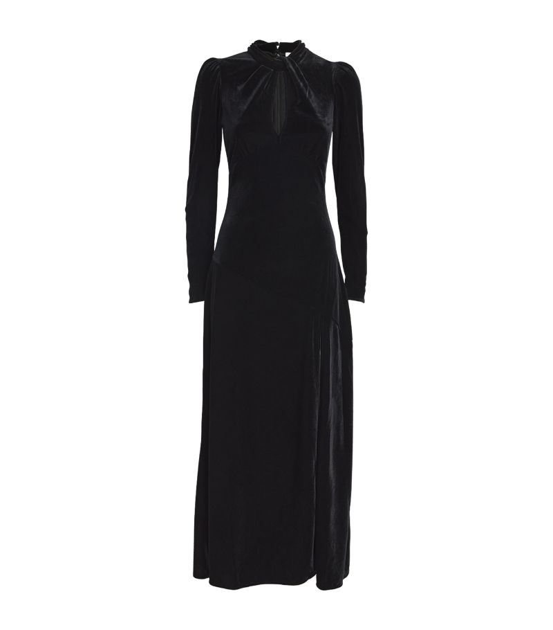 Ganni Ganni Velvet Jersey Maxi Dress