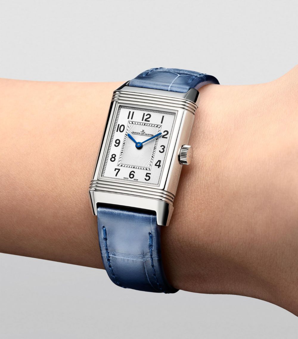 Jaeger-Lecoultre Jaeger-Lecoultre Small Stainless Steel And Diamond Reverso Classic Duetto Watch 21Mm