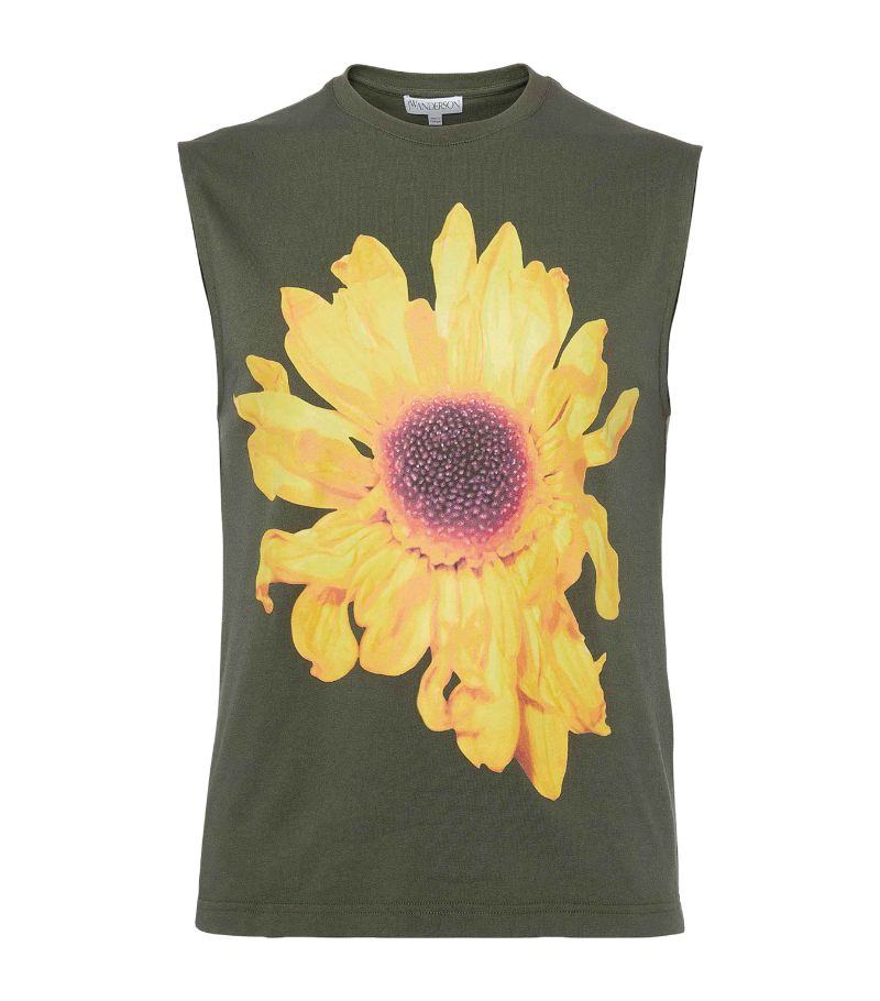 Jw Anderson Jw Anderson Cotton Sunflower Tank Top