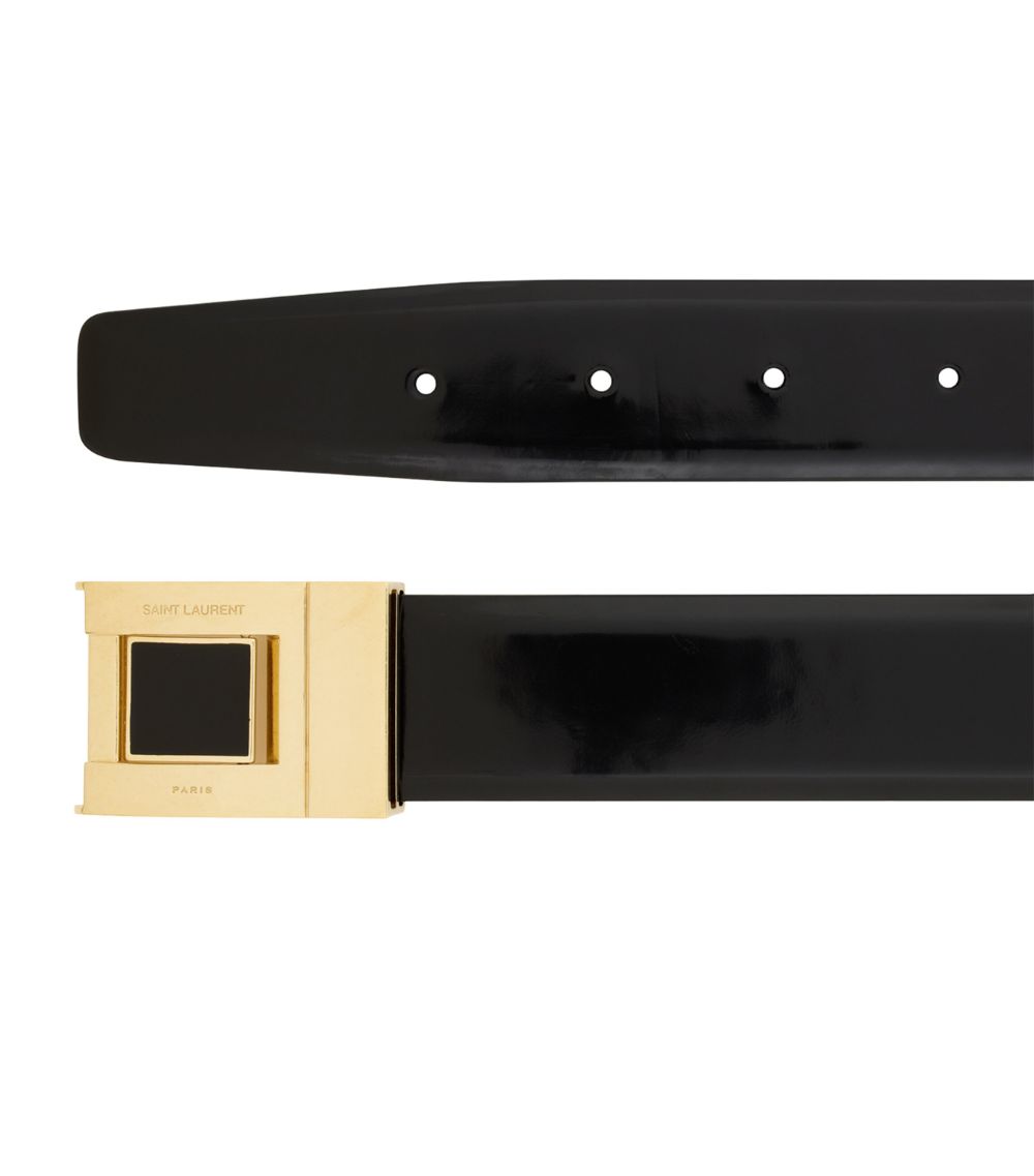 Saint Laurent Saint Laurent Leather Flat Buckle Belt