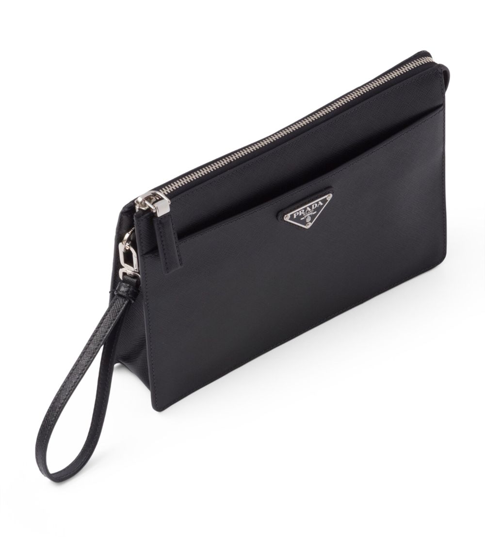 Prada Prada Saffiano Leather Pouch