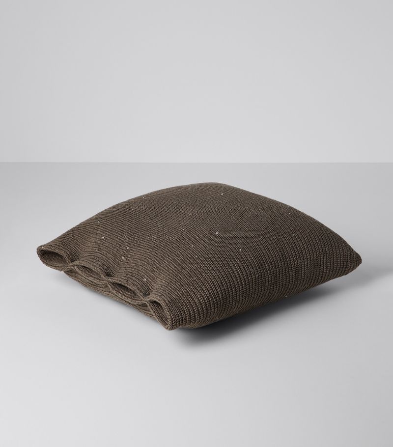 Brunello Cucinelli Brunello Cucinelli Ribbed Cushion (50Cm X 50Cm)