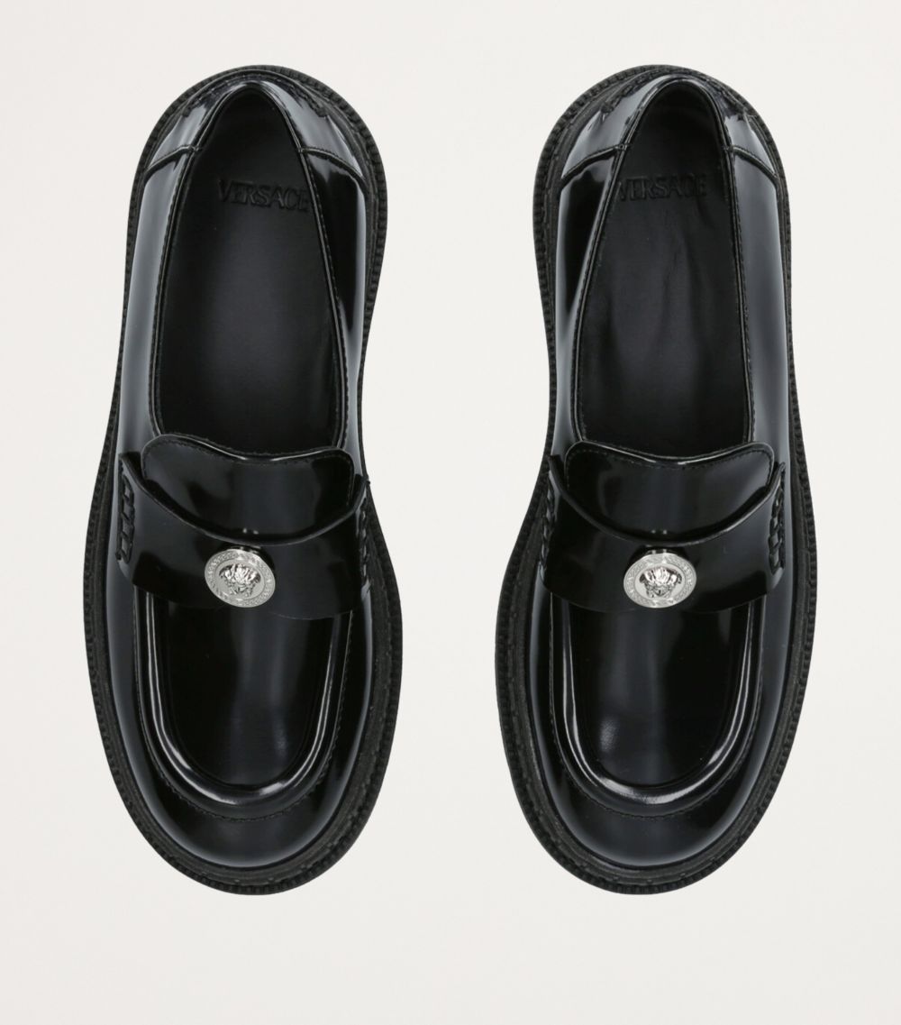 Young Versace Versace Kids Leather Medusa Driving Loafers