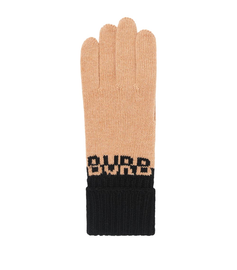 Burberry Burberry Cashmere Logo Gloves