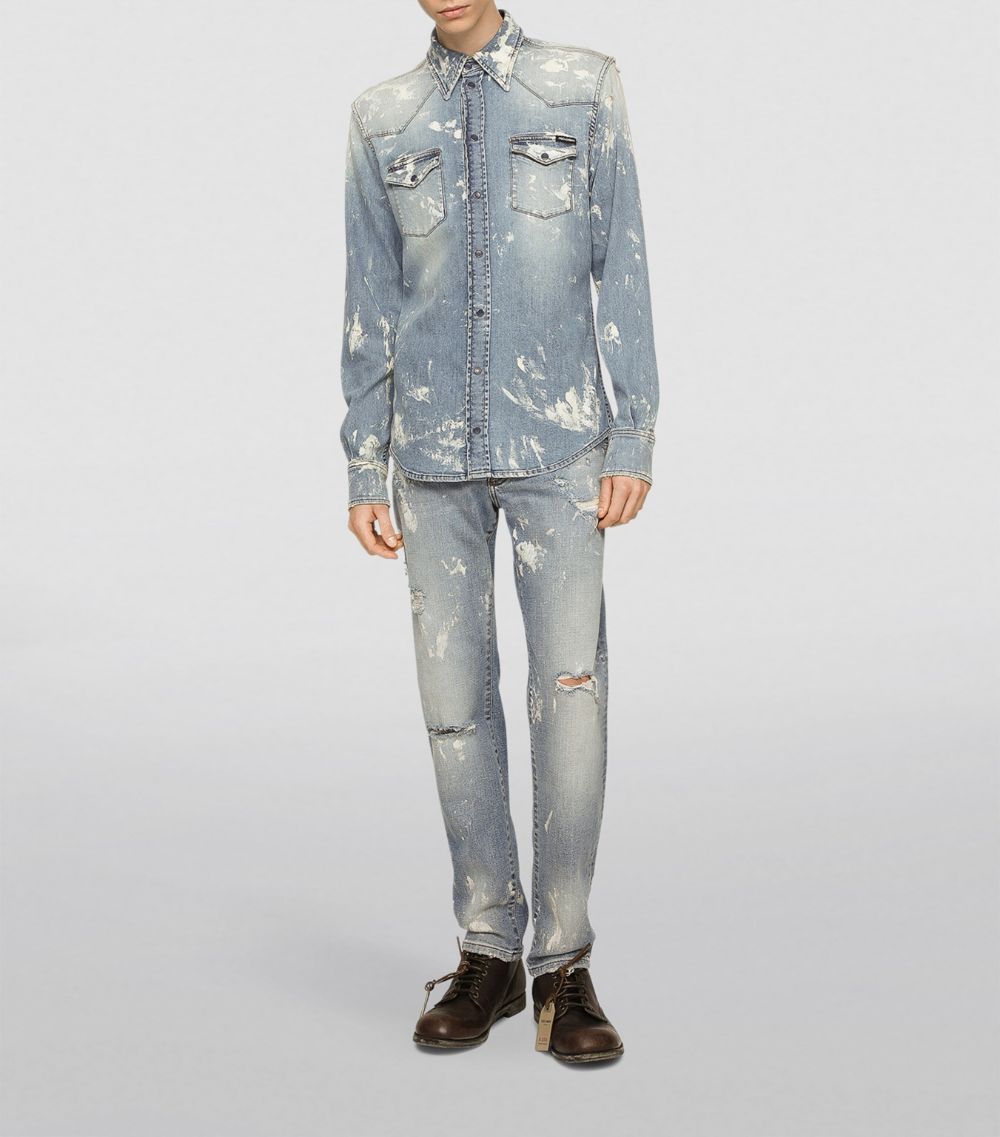 Dolce & Gabbana Dolce & Gabbana Painted Denim Shirt