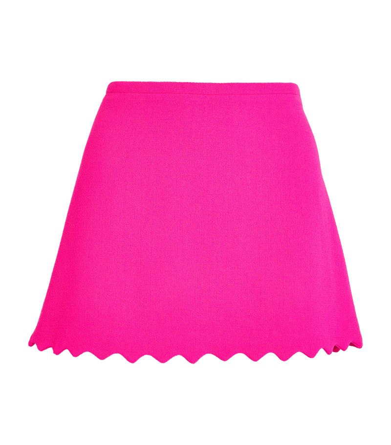 Mach & Mach MACH & MACH Scalloped-Trim Mini Skirt