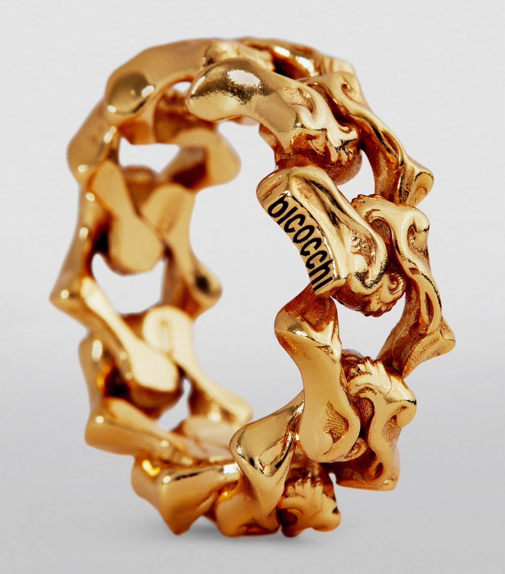 Emanuele Bicocchi Emanuele Bicocchi Gold-Plated Sterling Silver Arabesque Chain Ring