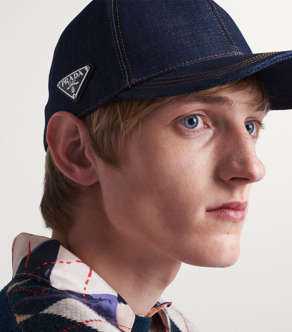 Prada Prada Selvedge Denim Baseball Cap