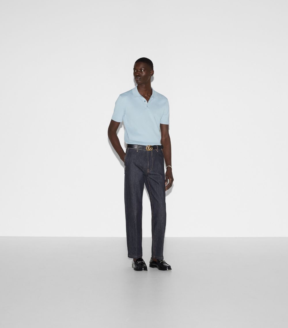 Gucci Gucci Silk-Cotton Polo Shirt