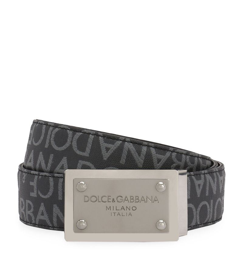 Dolce & Gabbana Dolce & Gabbana Jacquard Logo Print Belt