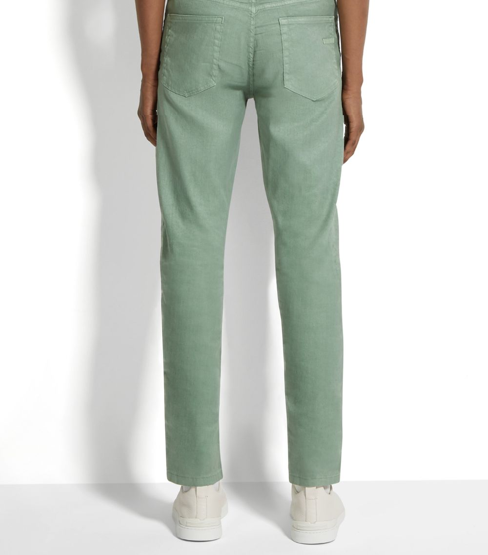 zegna Zegna Stretch-Linen Roccia Slim Jeans