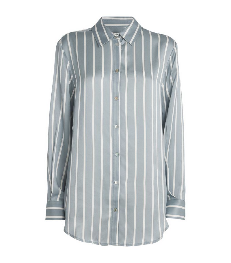 Asceno Asceno Silk Striped London Pyjama Shirt