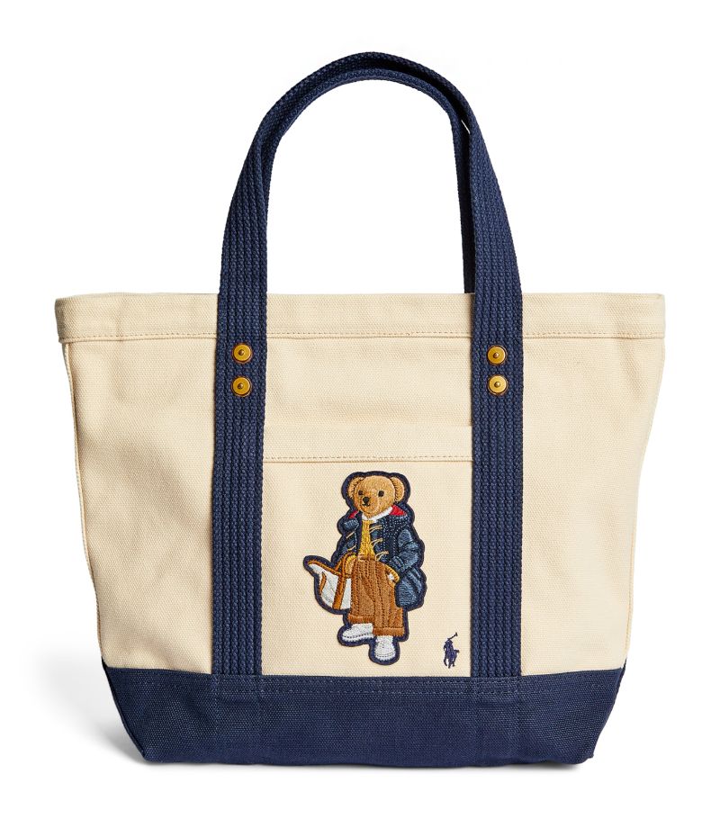 Mother MOTHER Small Canvas Polo Bear Tote Bag