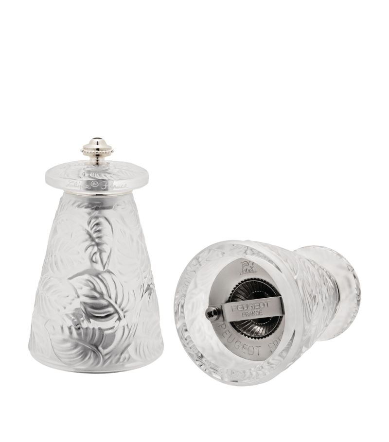 Lalique Lalique Feuilles Crystal Salt And Pepper Grinders