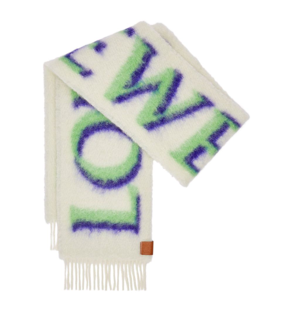 Loewe Loewe Wool-Blend Logo Scarf