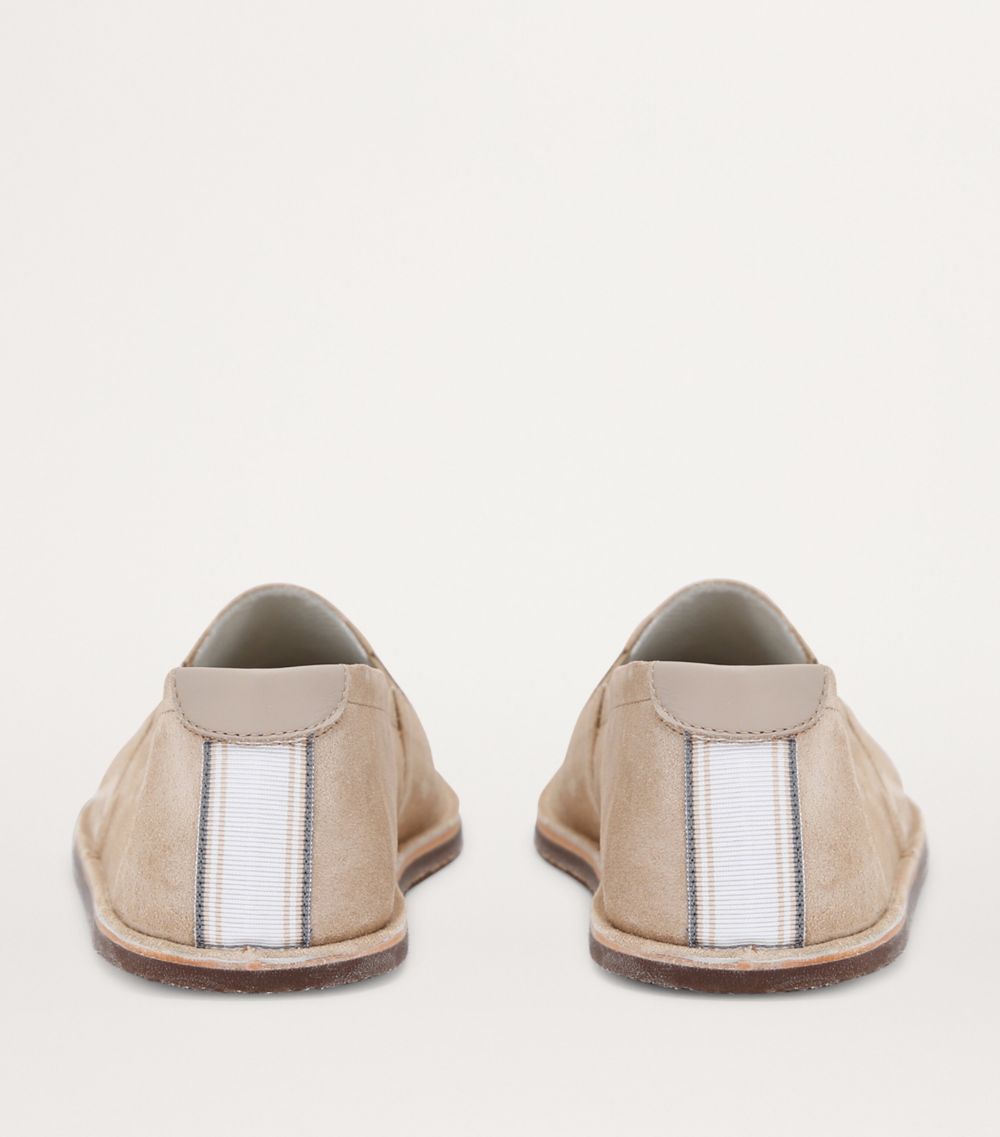 Brunello Cucinelli Kids Brunello Cucinelli Kids Suede Slip-On Loafers