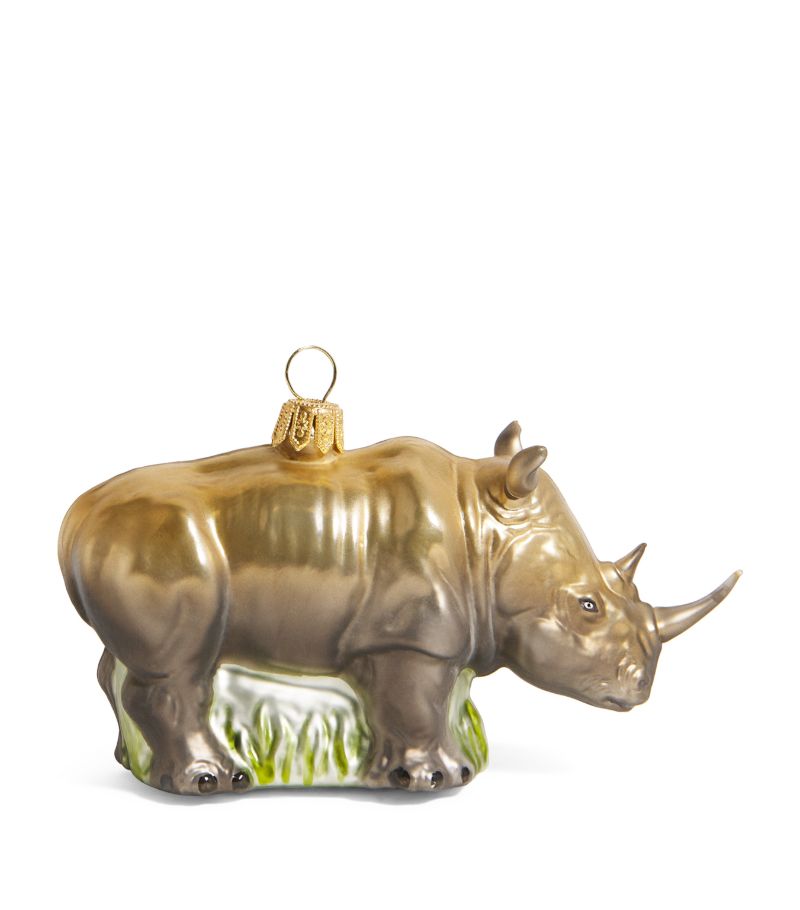  Hanco Glass Rhino Ornament