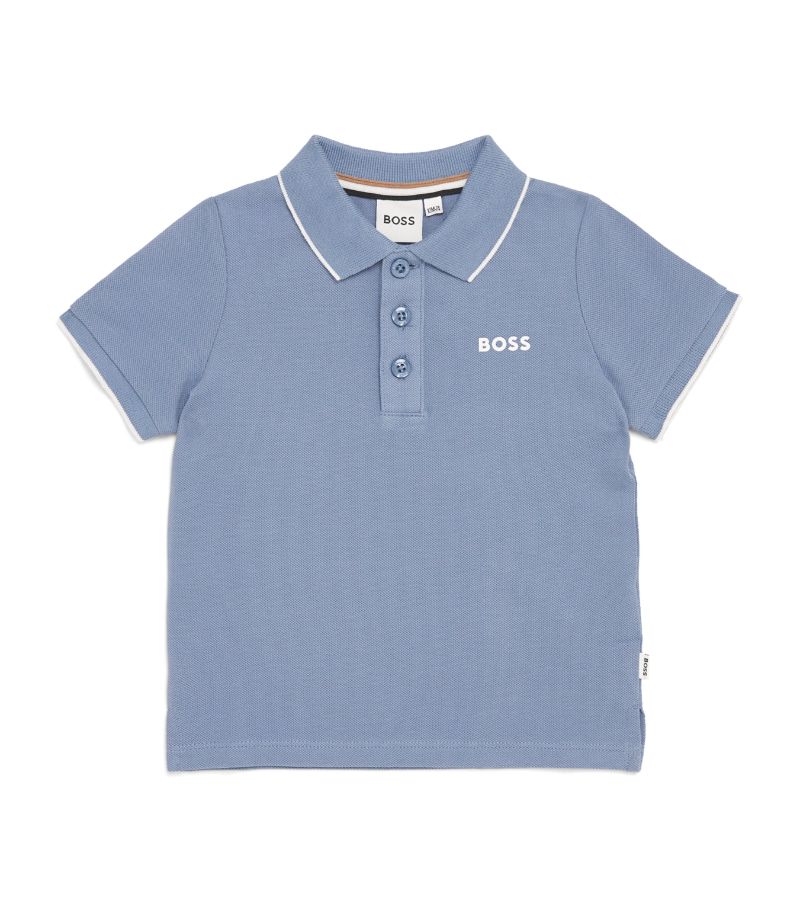 Boss Kidswear Boss Kidswear Cotton Logo Polo Shirt (6-18 Months)