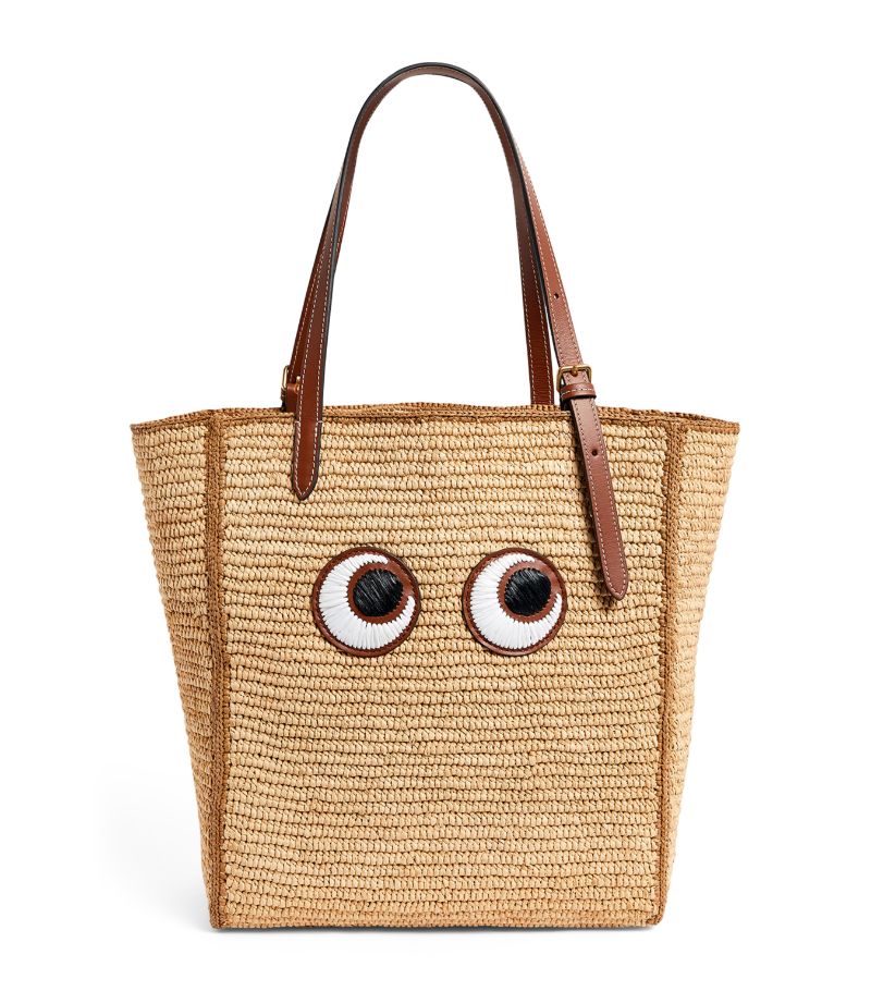 Anya Hindmarch Anya Hindmarch Raffia Eyes Tote Bag