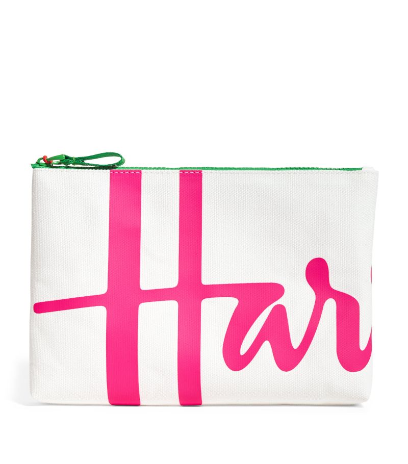 Harrods Harrods Medium Cotton Logo Pouch