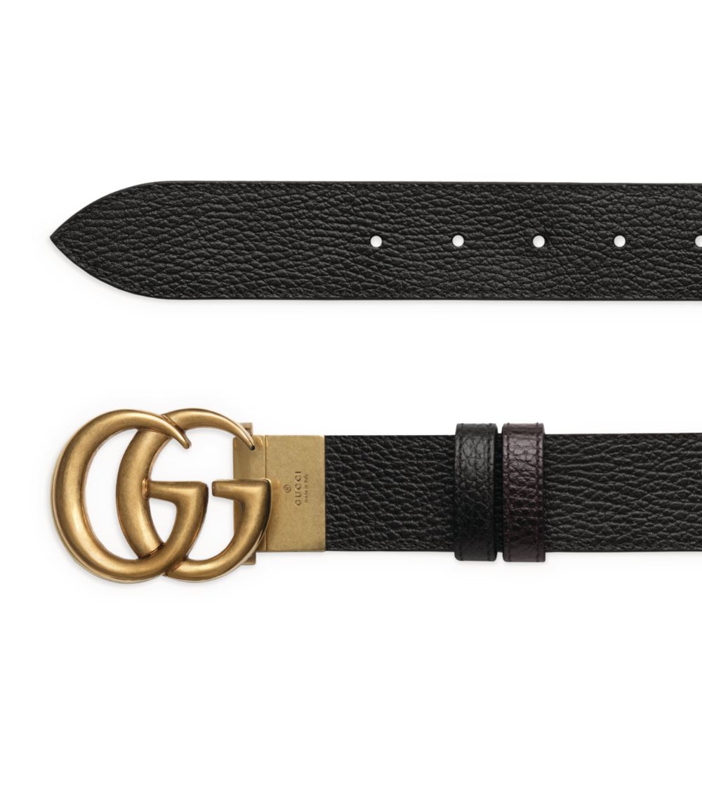 Gucci Gucci Leather Reversible Marmont Belt