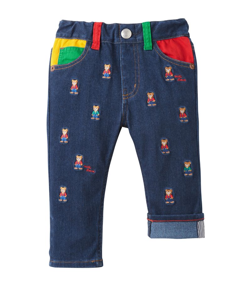 Miki House Miki House Cotton Embroidered Jeans (2-5 Years)