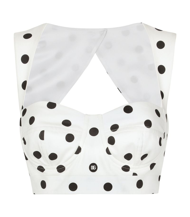 Dolce & Gabbana Dolce & Gabbana Polka-Dot Crop Top