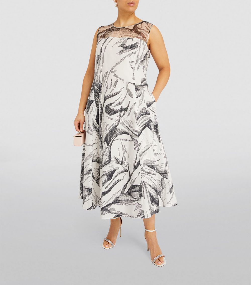 Marina Rinaldi Marina Rinaldi Sketch Print Dress