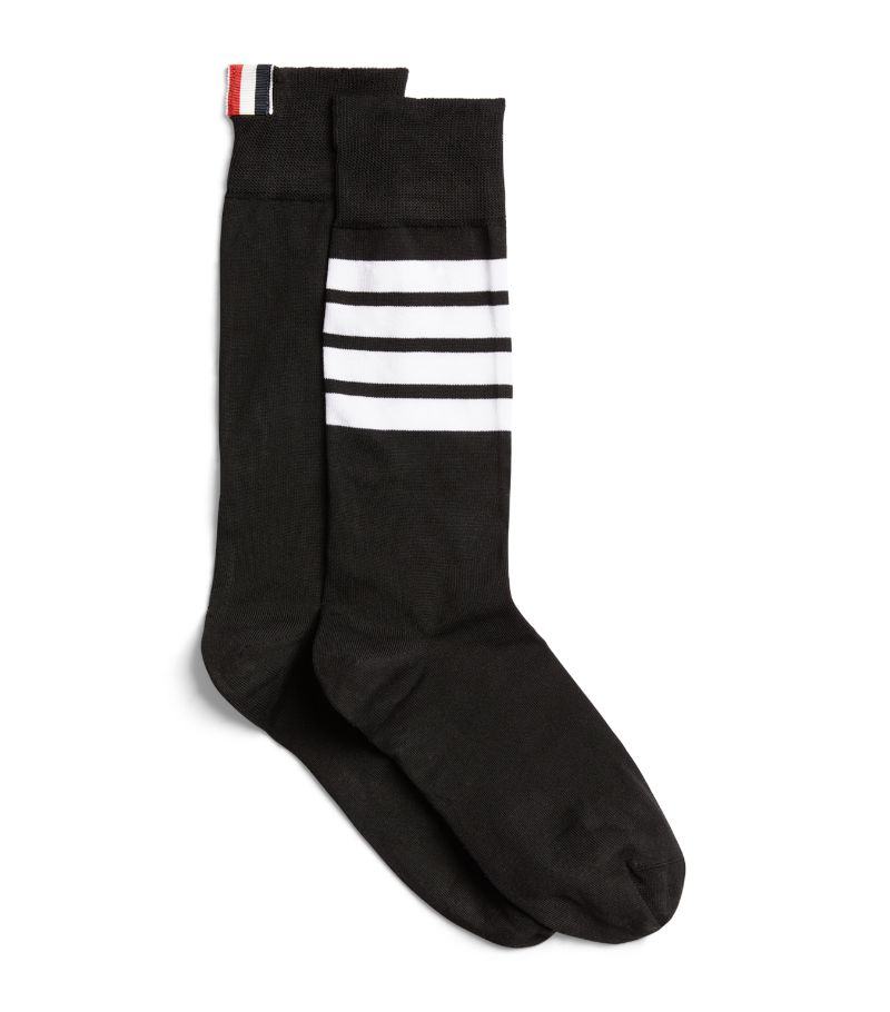 Thom Browne Thom Browne Cotton-Blend 4-Bar Mid-Calf Socks