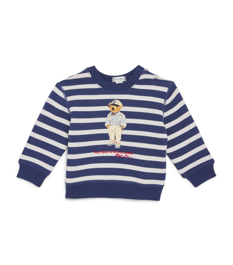 Polo Ralph Lauren Polo Ralph Lauren Kids Striped Polo Bear Sweatshirt (6-24 Months)