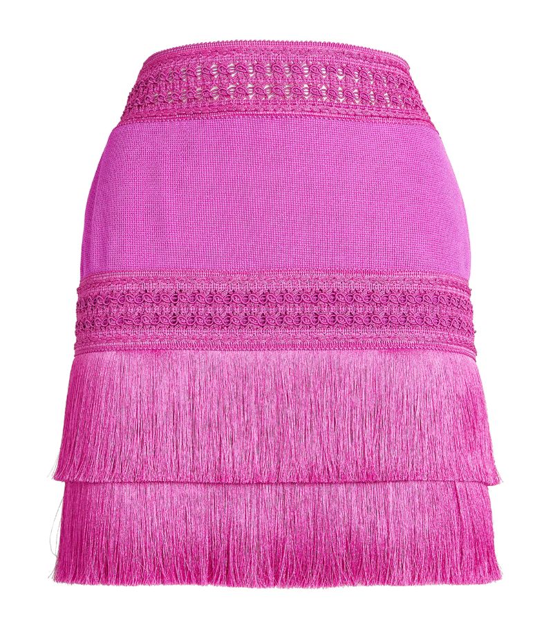 Patbo Patbo X Harrods Fringe-Trim Mini Skirt