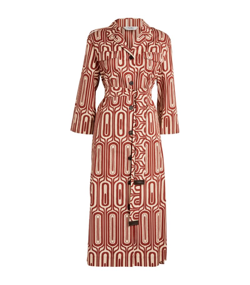 Max Mara Max Mara Cotton Printed Shirt Dress