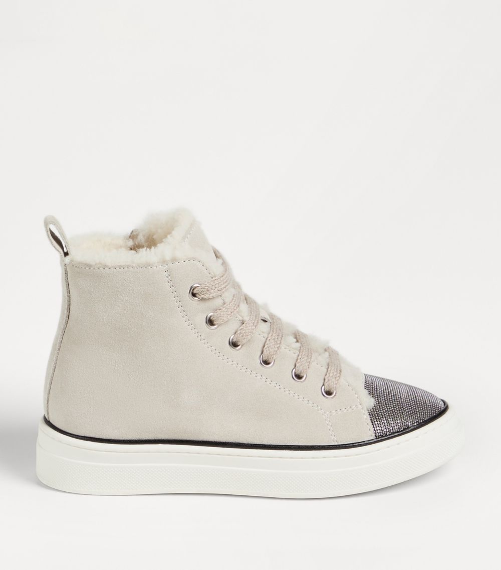 Brunello Cucinelli Kids Brunello Cucinelli Kids Suede High-Top Sneakers